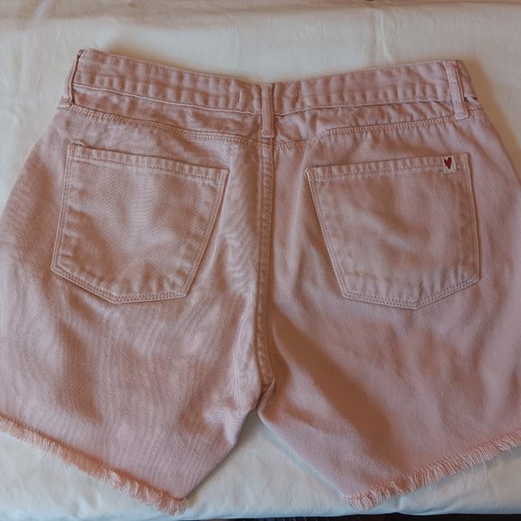 Pink ripped jeans shorts - size 10 - Picture 4 of 7